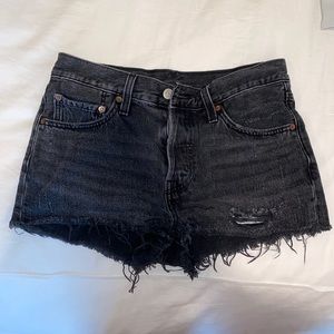 Black Levi Jean shorts